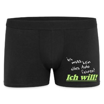 Auto Tuning Schrauber Kult Shirt, Altes Auto (25) - Männer Boxer Shorts - Schwarz - Vorne
