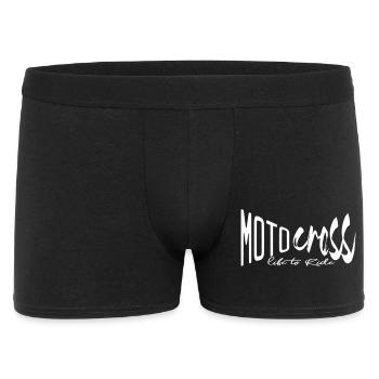 moto cross shirt - Männer Boxer Shorts - Schwarz - Vorne