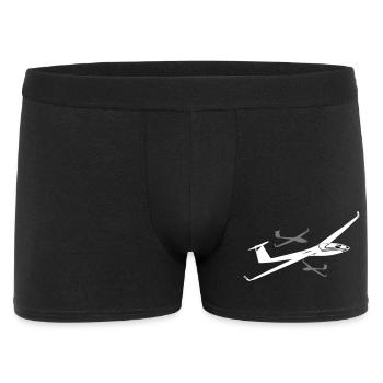 Segelflug Silhouette Minimalist - Männer Boxer Shorts - Schwarz - Vorne