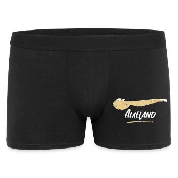 Ameland | Vintage Carte Rétro - Boxer Homme - noir - Devant