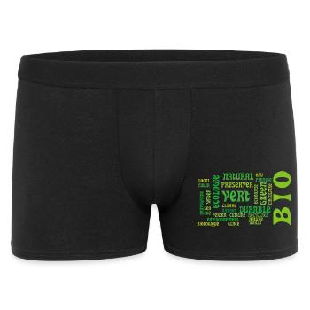Bio et Ecologie : nuage vert de mots clés - Boxer Homme - noir - Devant