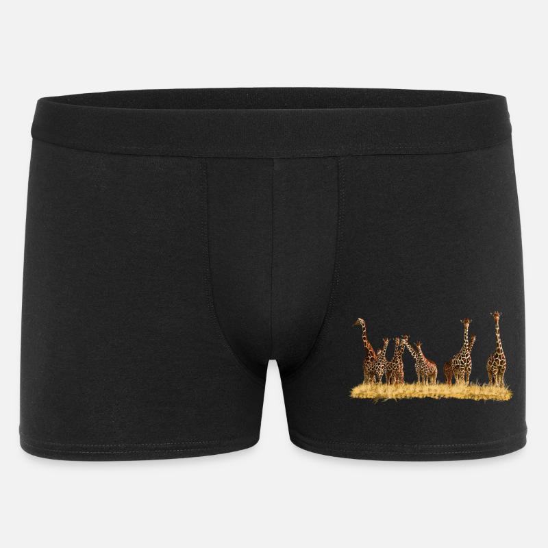 Giraffen - Männer Boxer Shorts - Schwarz