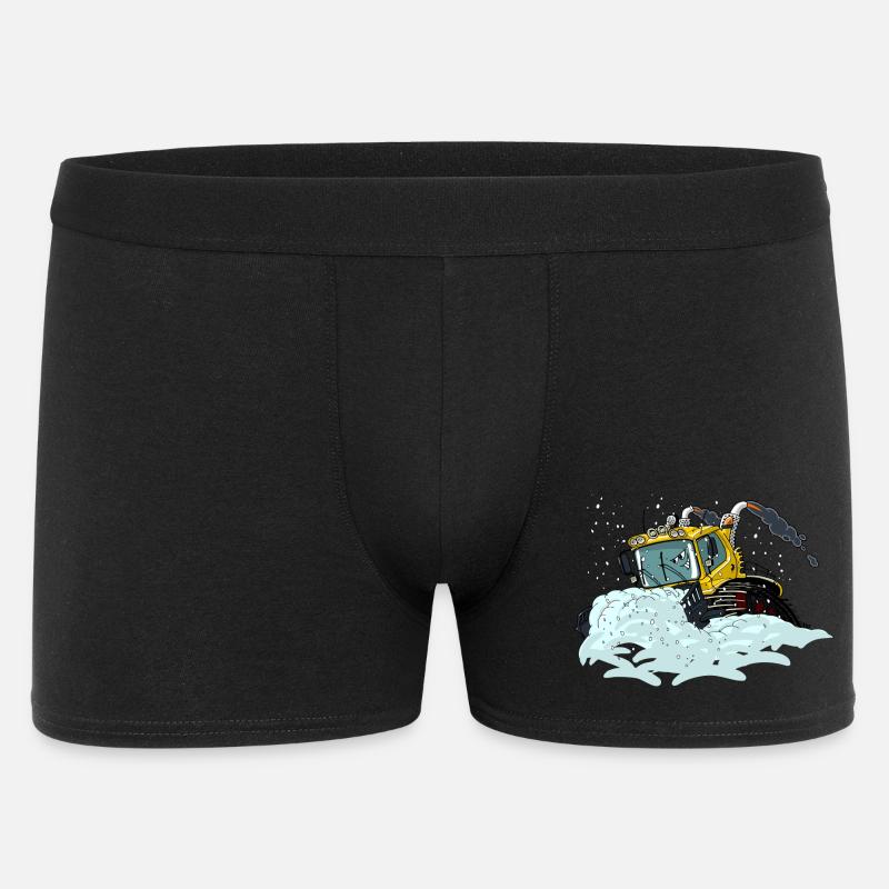 gelbe Schneeschaufel - Männer Boxer Shorts - Schwarz