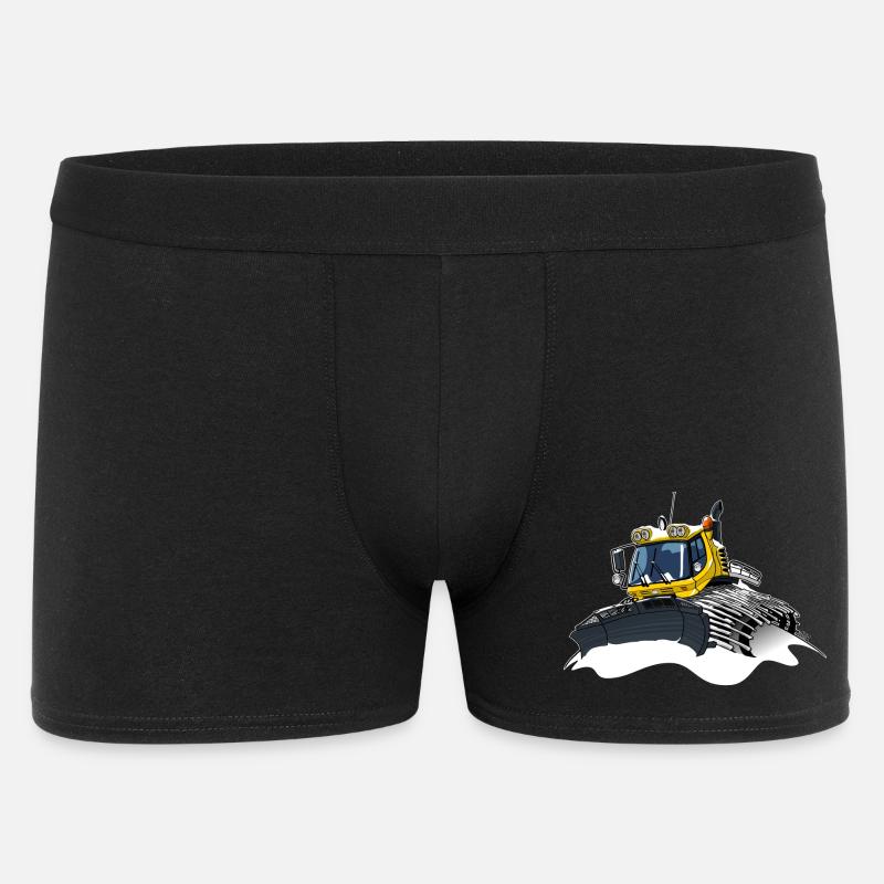 gelber Schneeschaufelschnee - Männer Boxer Shorts - Schwarz