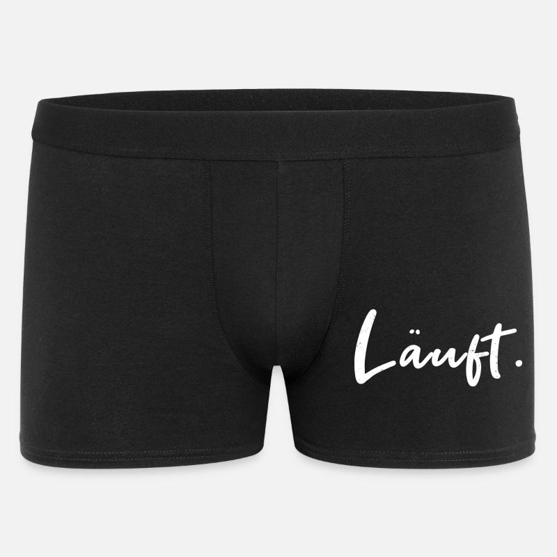 Runs. – Hand lettering statement - Men's Boxer Shorts - black
