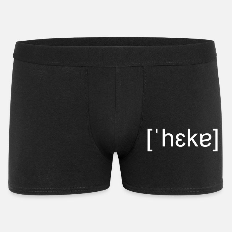 Hacker, phonetic spelling, white - Men's Boxer Shorts - black