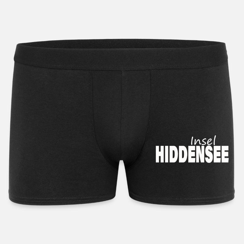 Insel HIDDENSEE - Männer Boxer Shorts - Schwarz