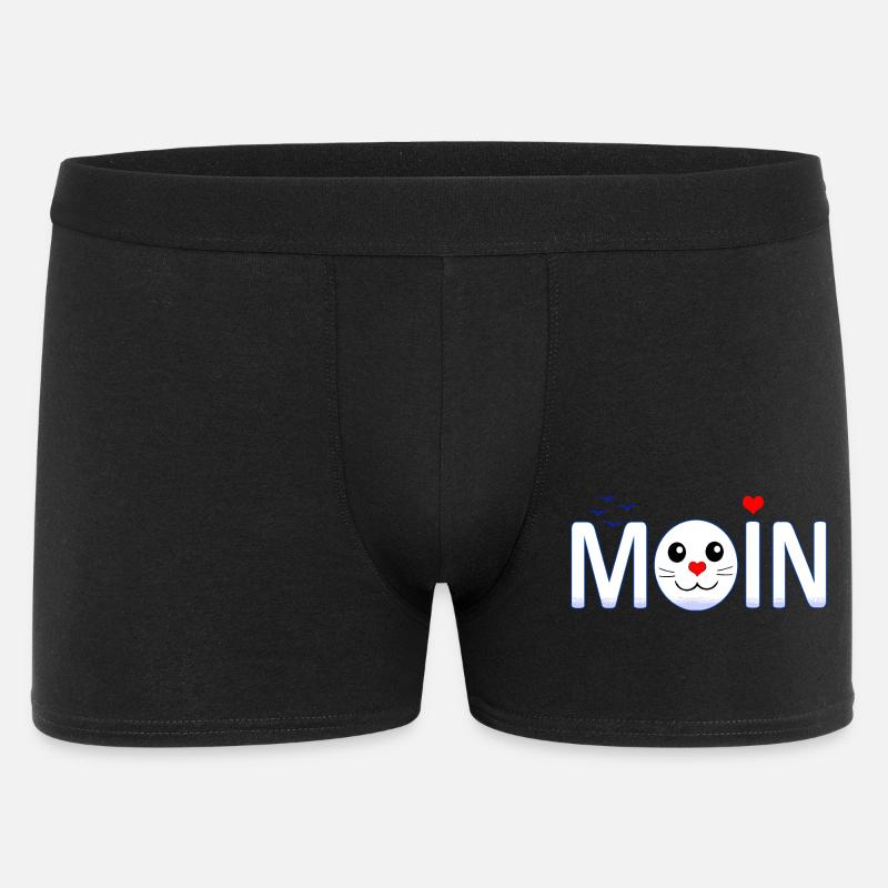 Moin Moin - Männer Boxer Shorts - Schwarz