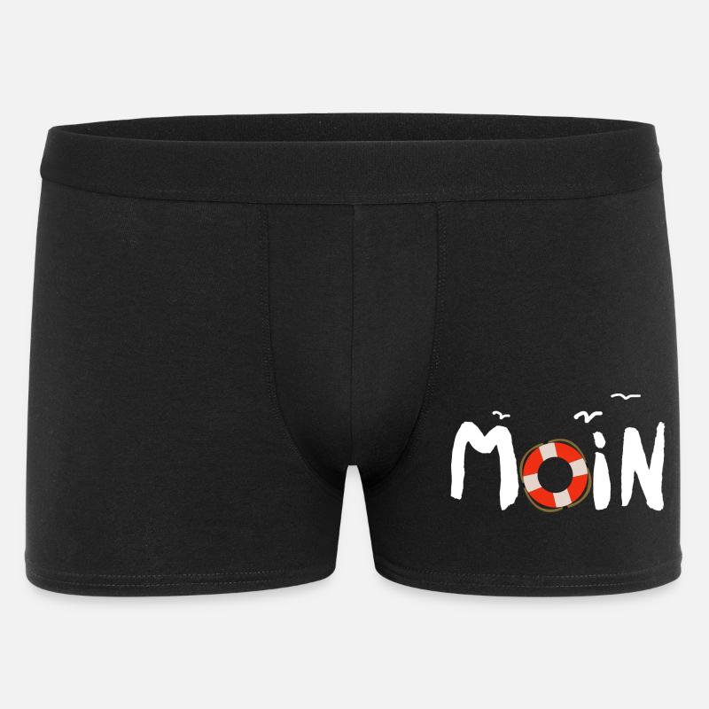 Moin Möwe Rettungsring nordisch - Männer Boxer Shorts - Schwarz