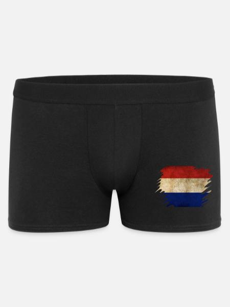Grunge Holländisches Flaggendesign - Männer Boxer Shorts - Schwarz