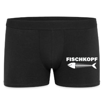 FISCHKOPF - Männer Boxer Shorts - Schwarz - Vorne