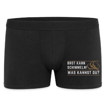 Brot kann schimmeln - Lustige Sprüche - Männer Boxer Shorts - Schwarz - Vorne