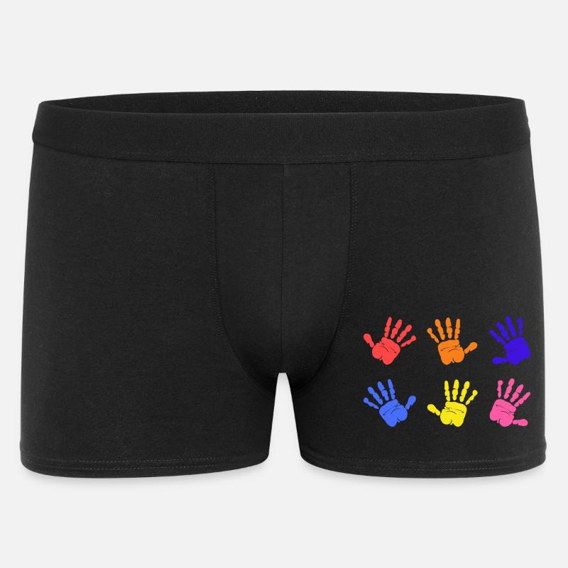 Autismus Handabdrücke - Männer Boxer Shorts - Schwarz