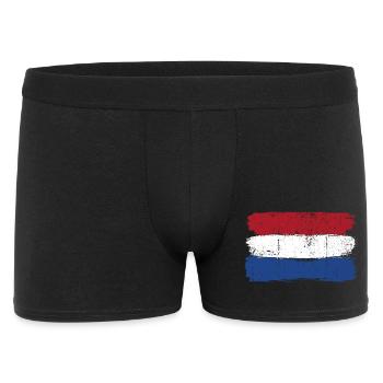 Drapeau néerlandais coups de pinceau - Boxer Homme - noir - Devant