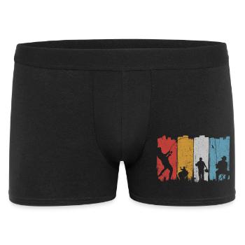 Lebendige Tanzsilhouetten - Männer Boxer Shorts - Schwarz - Vorne