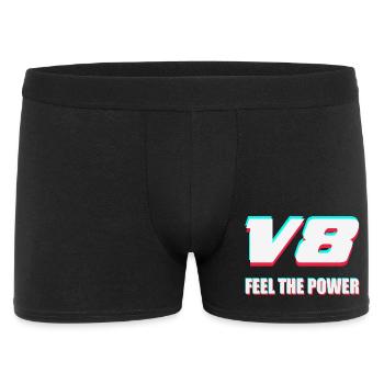 V8 - Männer Boxer Shorts - Schwarz - Vorne