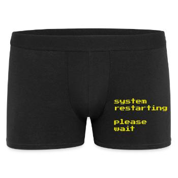 System restarting - Männer Boxer Shorts - Schwarz - Vorne