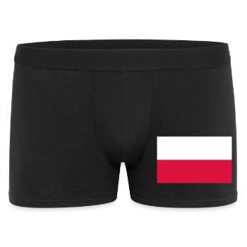 Autocollant drapeau de la Pologne Polen Pologne Pologne - Boxer Homme - noir - Devant