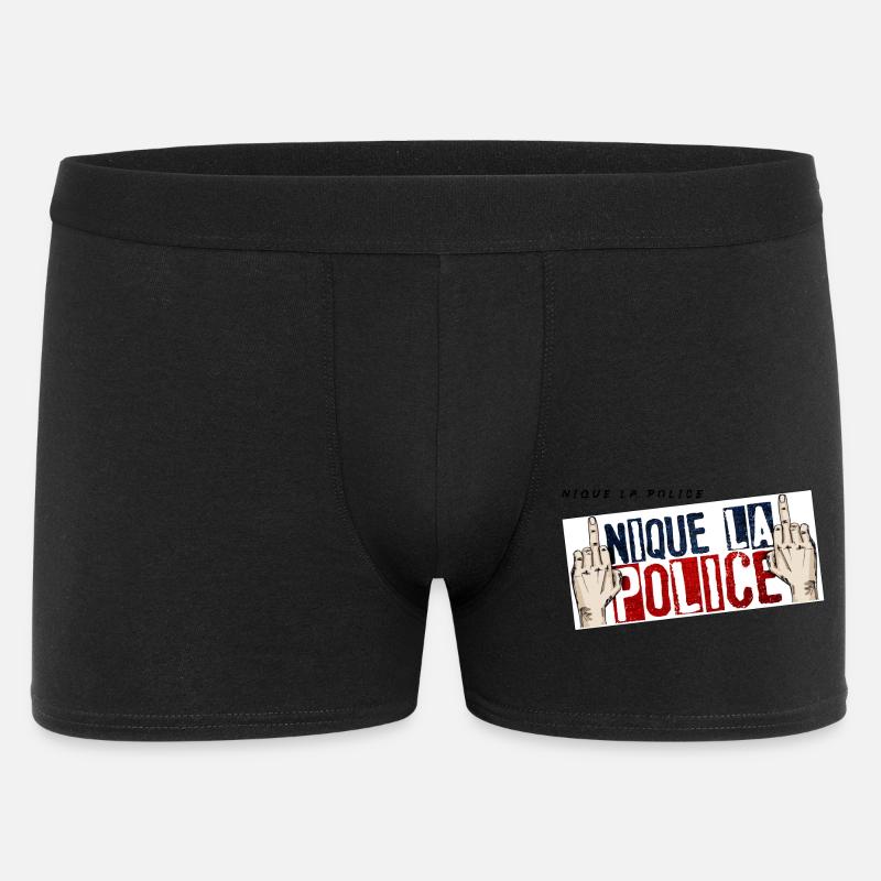 Fick die Polizei - Männer Boxer Shorts - Schwarz