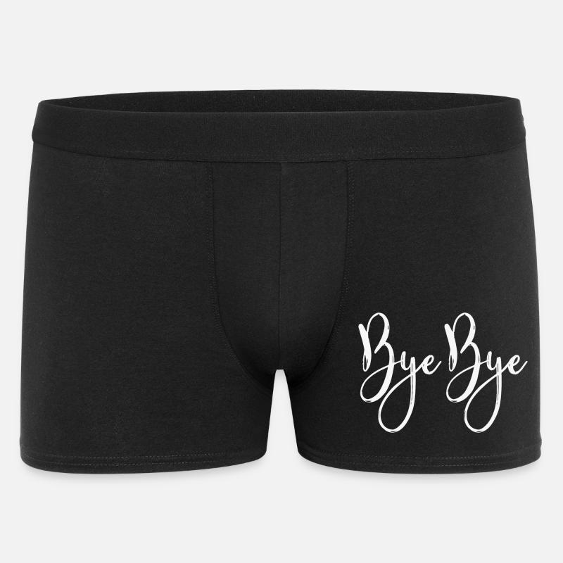 Bye Bye - Männer Boxer Shorts - Schwarz