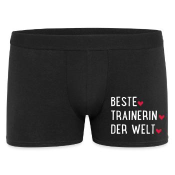 Beste Trainerin der Welt - Männer Boxer Shorts - Schwarz - Vorne