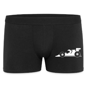Équipe de voiture de course de bande dessinée de dessin animé de voiture de course de voiture de course de voiture - Boxer Homme - noir - Devant