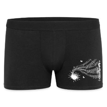 Schwebende Partitur-Sinfonie - Männer Boxer Shorts - Schwarz - Vorne