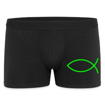 Jésus poisson vert Ichthys poisson poisson poisson poisson - Boxer Homme - noir - Devant