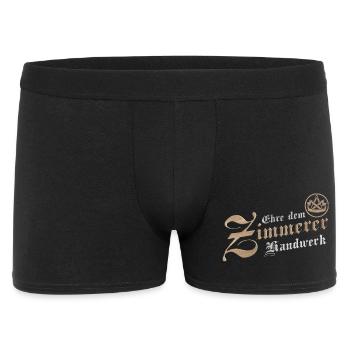 Ehre dem Handwerk Zimmerer Zimmermann Zunftzeichen - Männer Boxer Shorts - Schwarz - Vorne