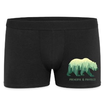 Protect protection de l’environnement Protection du climat Ours - Boxer Homme - noir - Devant