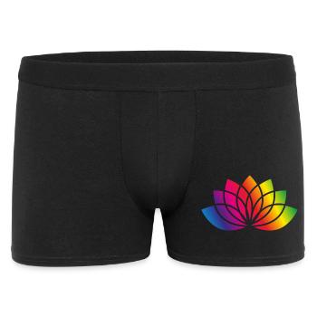 colorée fleurs stylisées symbole - Boxer Homme - noir - Devant