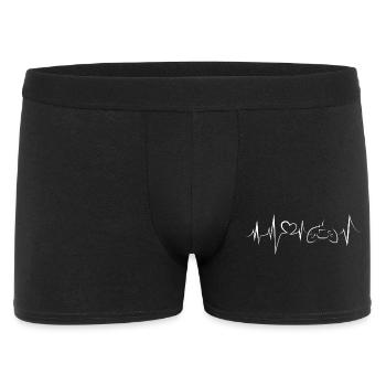 gamer heartbeat herzschlag games gaming friends - Männer Boxer Shorts - Schwarz - Vorne