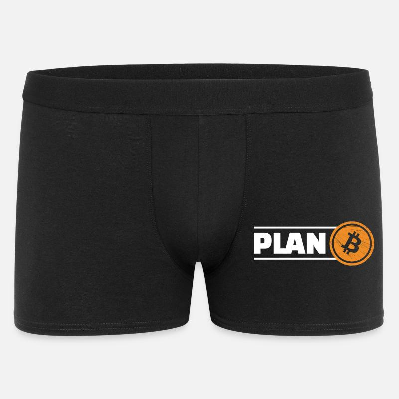 Bitcoin Plan B - Männer Boxer Shorts - Schwarz