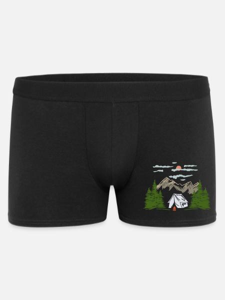Camping Camping Mountain Motif Gift Idea - Men's Boxer Shorts - black