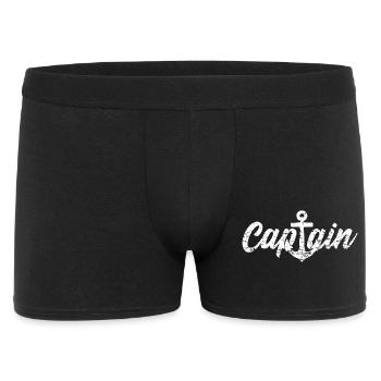 CAPTAIN KAPITÄN - Männer Boxer Shorts - Schwarz - Vorne