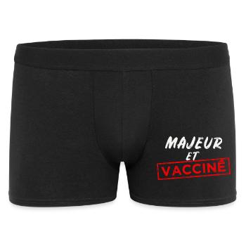 Majeur et vacciné - Boxer Homme - noir - Devant