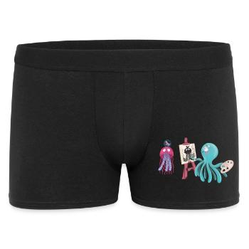 Squid Artist et Amis Design - Boxer Homme - noir - Devant