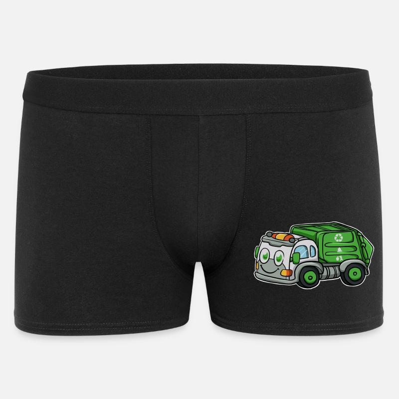 Müllabfuhr Müllauto - Männer Boxer Shorts - Schwarz