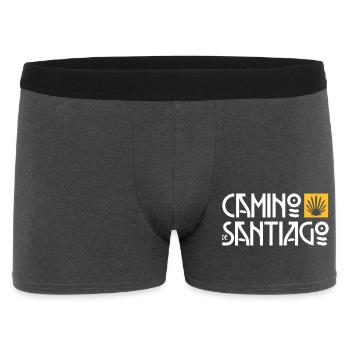 Camino de Santiago | Way of St. James | Art Deco Typo - Men's Boxer Shorts - charcoal grey - Front