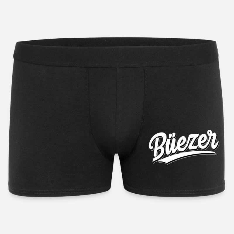 Büezer - Suisse - Dialecte - Boxer Homme - noir