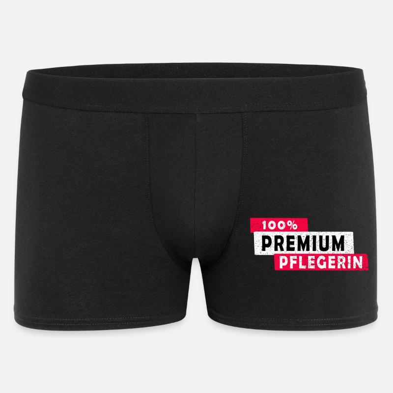 100% Premium Pflegerin Design / Geschenkidee - Männer Boxer Shorts - Schwarz