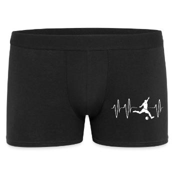 Soccer Player Heartbeat Team Pulse Icon - Men's Boxer Shorts - black - Front