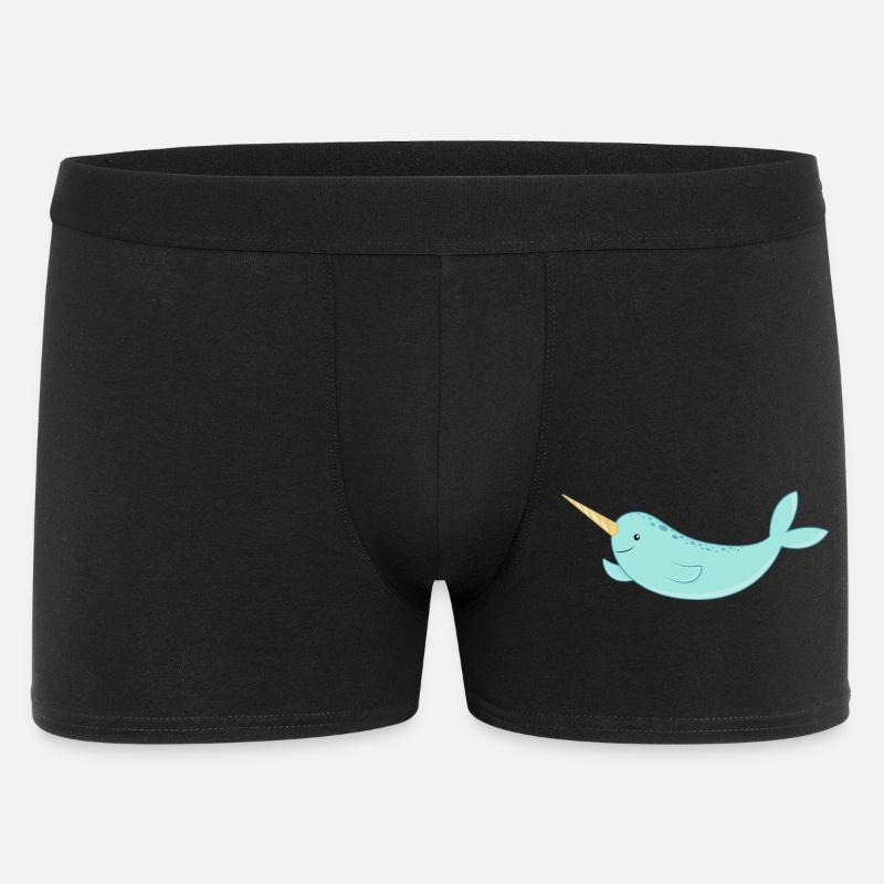 Narwal - Männer Boxer Shorts - Schwarz