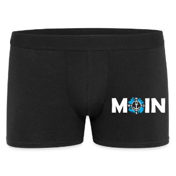 moin anker kompass symbol ostsee See Illustration - Männer Boxer Shorts - Schwarz - Vorne