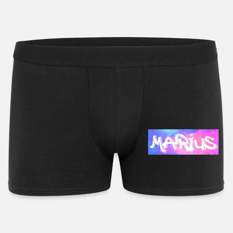 Marius Name Geschenk Geschenkidee Galaxie - Männer Boxer Shorts - Schwarz