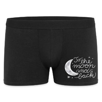 Love you to the moon and back - Men's Boxer Shorts - black - Front