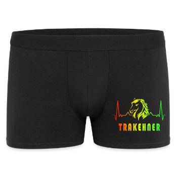 Conception de la fréquence cardiaque des chevaux - Boxer Homme - noir - Devant