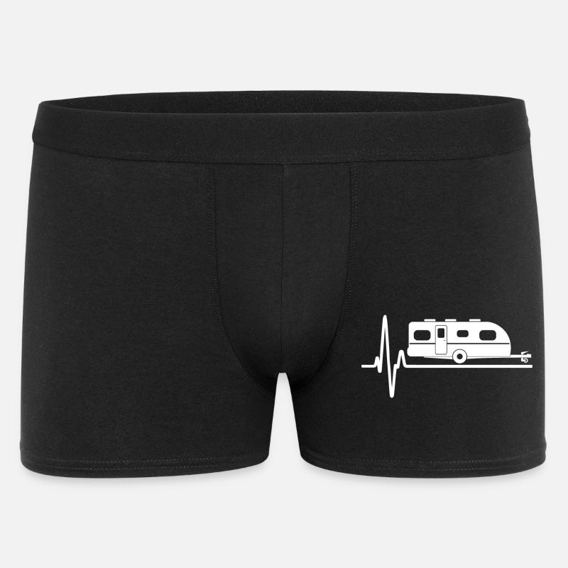 Herzschlag Caravan Silhouette - Männer Boxer Shorts - Schwarz