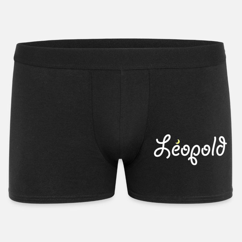 Leopold - Männer Boxer Shorts - Schwarz
