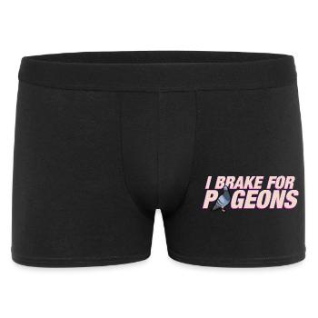 I brake for pigeons - Men's Boxer Shorts - black - Front